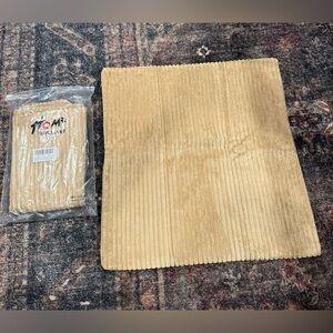 Beige Corduroy Cushion Cover